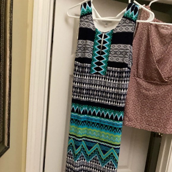 Floor length size 14 sleeveless dress. Sandra Darren make. Wore once. - Picture 2 of 6